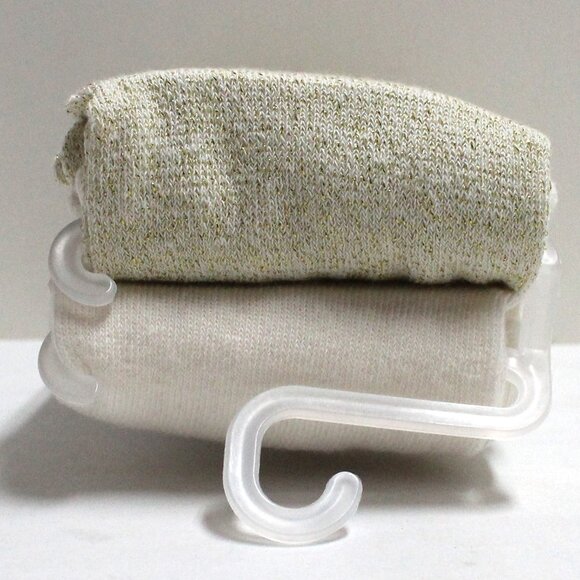 2 Pair Wonder Nation Girls Medium 7-10 Heavyweight Footed Tights 1 Gold 1 Ivory - Picture 3 of 6